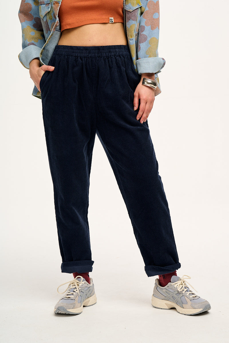 Billie Trousers: ORGANIC CORDUROY - Sailor Blue