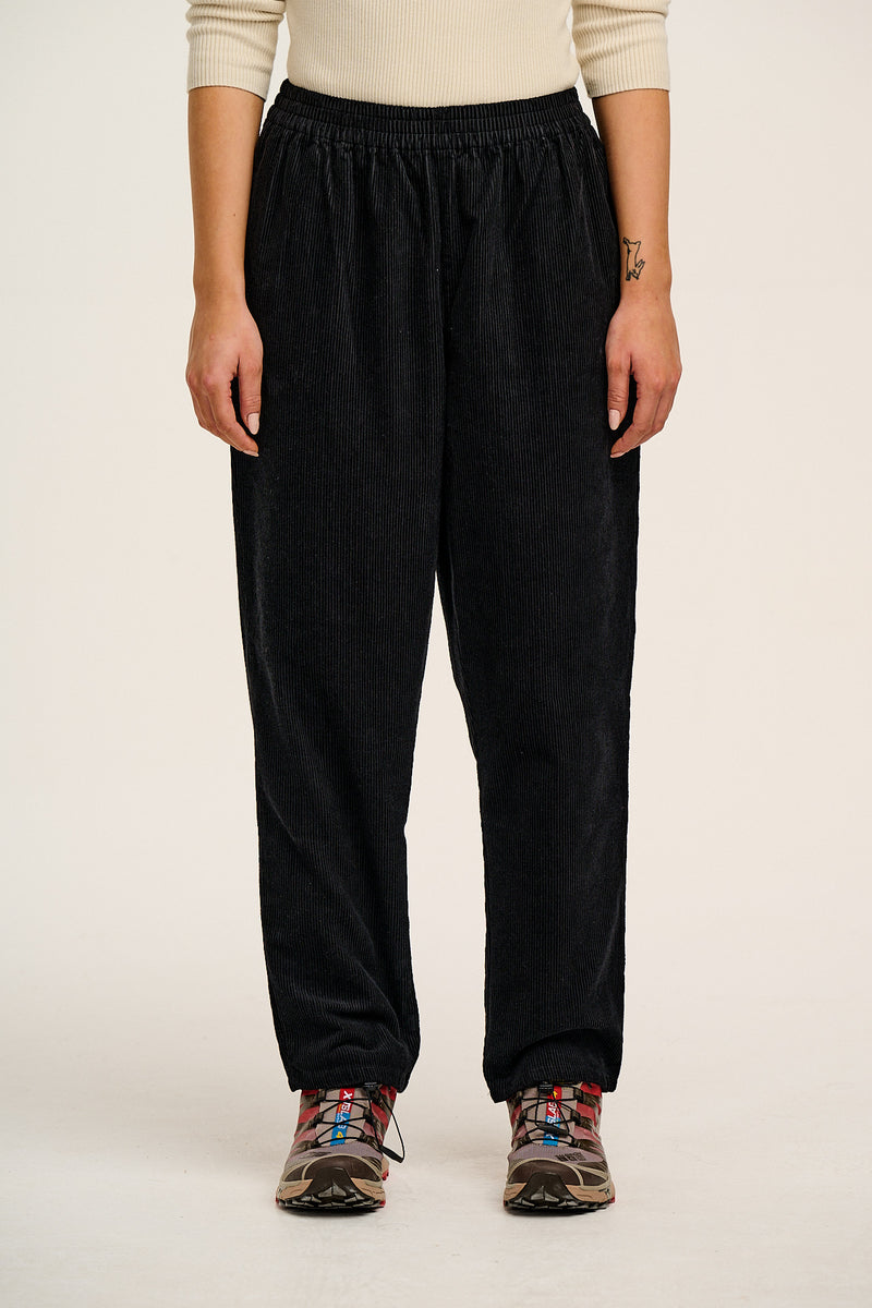 Billie Trousers: ORGANIC CORDUROY - Black