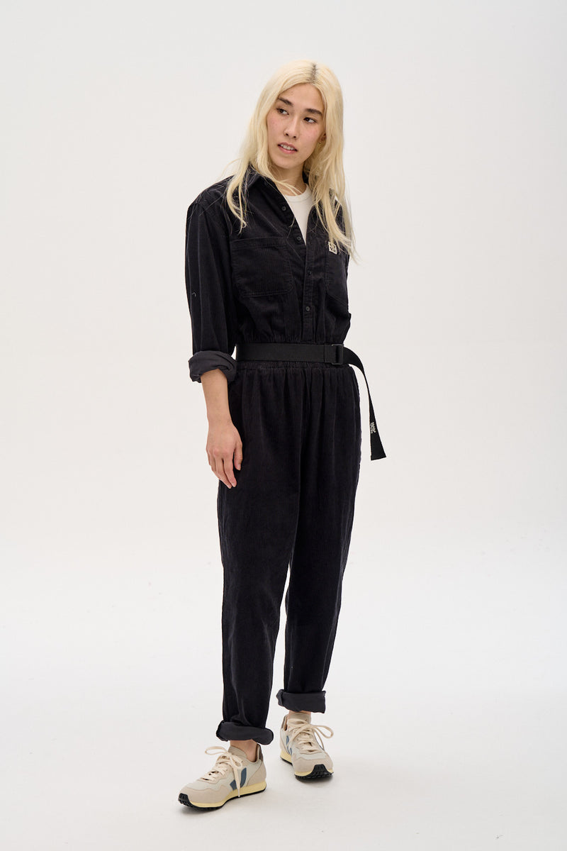 Eddie Jumpsuit: ORGANIC CORDUROY - Black
