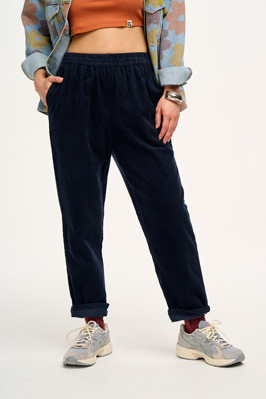 Billie Trousers: ORGANIC CORDUROY - Sailor Blue