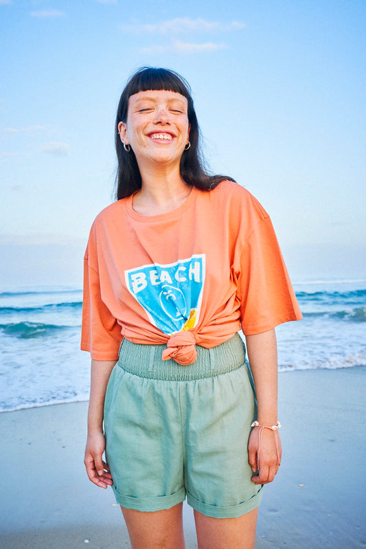 Adele Shorts: ORGANIC COTTON - Sage Green