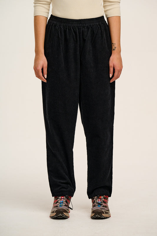 Billie Trousers: ORGANIC CORDUROY - Black
