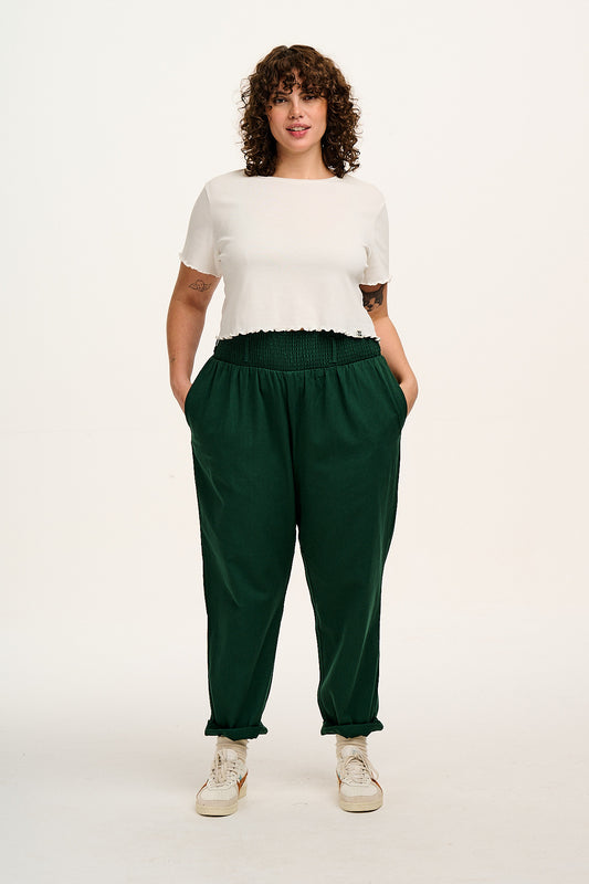 Alexa Trousers: ORGANIC COTTON - Posy Green