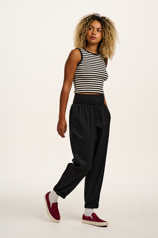 Alexa Trousers: ORGANIC COTTON - Black